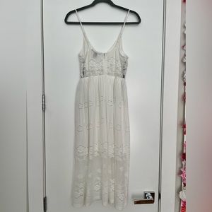 White Midi Lace Dress